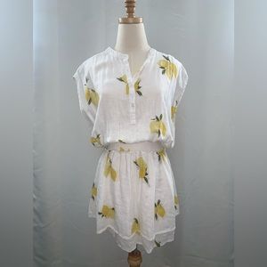 Rails lemon mini dress with stretchy waist